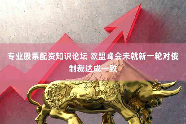 专业股票配资知识论坛 欧盟峰会未就新一轮对俄制裁达成一致